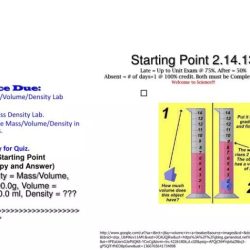 Mass volume and density lab answer key